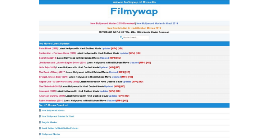 Filmywap south discount dubbed movie download